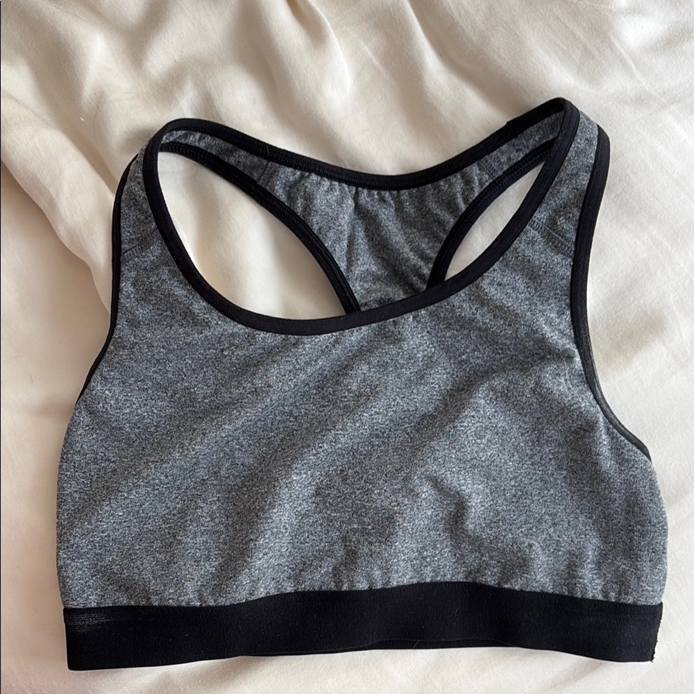 Old Navy Heather Gray and Black Sports Bra